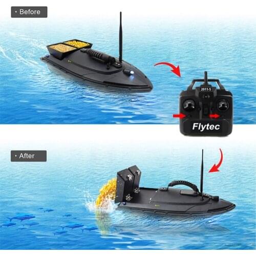 Bait boat Rc toys Kids Smart RC Bait Boat Toys Fishing Tool Dual Motor Fish Finder Boat Remote Control Fishing Ship Boats Flytec