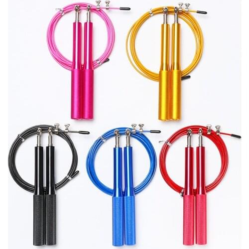 Adjustable Jumping Rope Aluminum Alloy Handle Special Wire Rope Skipping Speed Crossfit Training Household Fitness Equipment