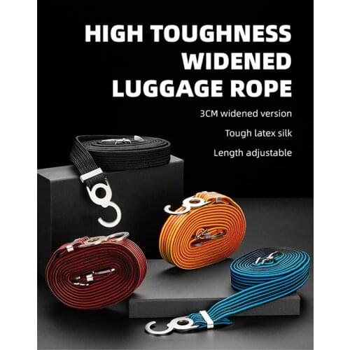 Bicycle Trunk Binding Belt Pull Cargo Strap Cycling Elastic Rope Rubber Band Rope Luggage Rope