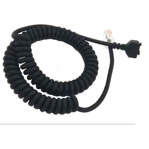Spiral Coiled USB cable 14Pin Pitch 1.27 IDC to RJ45 8P8C Male Cable For VeriFone VX810 calbe ， L:2m