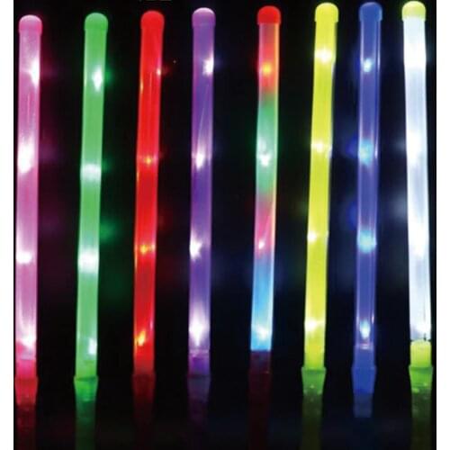 LED Party Neon Stick Colorful Flashing Batons 48cm Red Blue Light-Up Stick Festival Party Decoration Concert Prop Bar Supplies