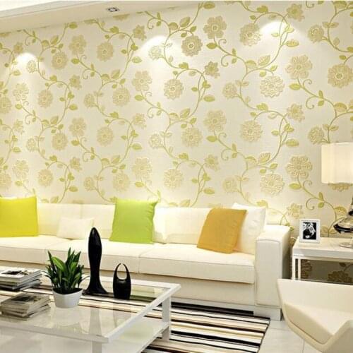 Warm Household Wall Embossed Damask Wallpaper Bedroom Living room Background Floral Pattern 3D Textured Wall Paper Home Decor
