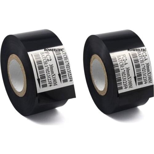 Thermal ribbon of ribbon printing machine, 30*100m, date code ribbon printer accessory, printing ribbon for DY-8 HP-241B rh