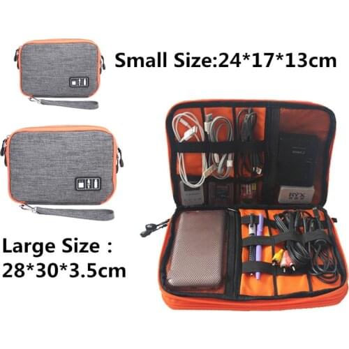 Waterproof Double Layer Cable Storage Bag Electronic Organizer Gadget Travel Bag USB Earphone Case Digital Organizador EJ876982