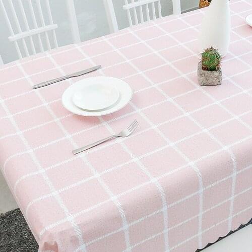 Waterproof Tablecloth PVC Imitation Cotton Hipster Home Nordic Pastoral Coffee Table Tablecloth Plastic Tablecloth