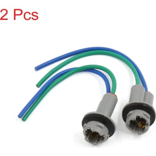 X Autohaux 2Pcs Waterproof T10 W5w Car Led Smd Light Wire Harness Socket Holder Connector DC 12V