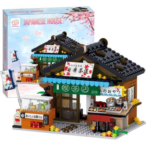 Japanese Building Decoration Assemble Model Livingroom Office Toy