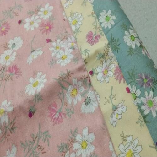 100% Cotton viaPhil Brand 3 Color Chrysanthemum flower Printed Fabric Animal Fabric Patchwork Cloth Dress Home Decor