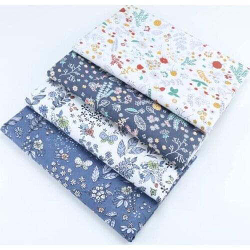 160*50 cm Korean Style cotton fabric with small flowers print, handmade DIY Home Textile package bag material for quilt bedding