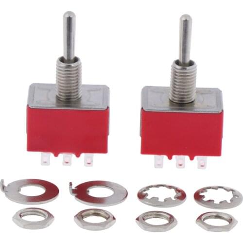 2PCS 9Pins 3PDT On On/on Off On 2/3 Positions Mini Toggle Switches MTS 302 303