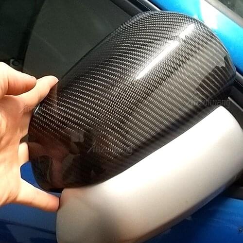 2X ABS Rearview Mirror Bright black Side Covers Cap For Audi A4 B6 B7 A6 C6 2003 2004 2005 2006 2007 S4n Black Cover