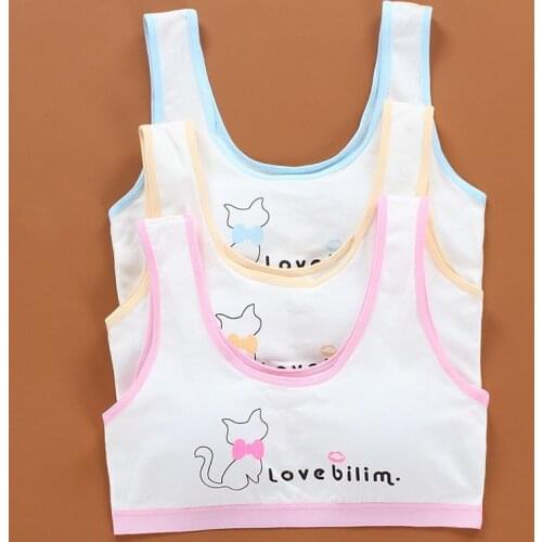 2Pc/Lot Teenage Girl Underwear Teen Bras Kids Training Girls Teens Underwear For 8-14Years