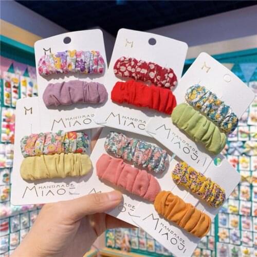 2pcs Sweet Candy Color Hair Pins Girls Hair Accessories Baby Clip Hair Clip Hair Wear Headdress Toddlers Kids Hair Styling Tools