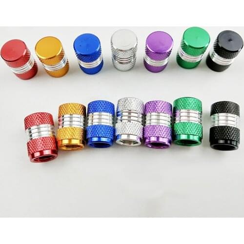 4 Pieces Aluminum Tire/Rim Valve/Wheel Air Port Cover Stems Cap Truck