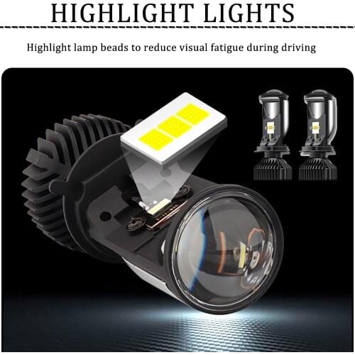 Car Lamp H4 LED Mini Projector Lens Automobles Bulb 20000LM Conversion Kit Hi/Lo Beam Headlight 12V24V RHD LHD Auto Parts New