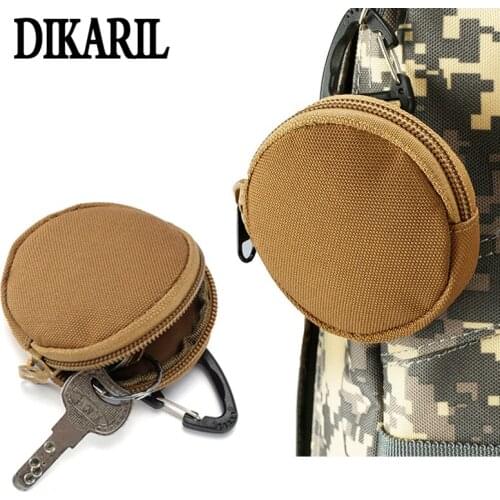Dikaril Tactical EDC Pouch Key Wallet Holder Men Coin Purses Pouch Military Army Camo Bag Keychain Zipper Pocket Outdoor Bags