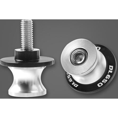 For SUZUKI DL650 DL 650 2004-2010 2005 2006 2007 2008 2009 2010 2004 8MM Aluminum SwingarmSliders Motorcycle Spool Stand Screws