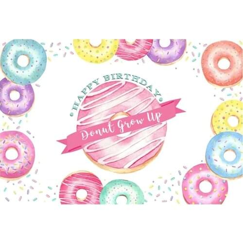 Color Donuts Printing Backdrop Party Room Decor Photo Booth Studio Prop