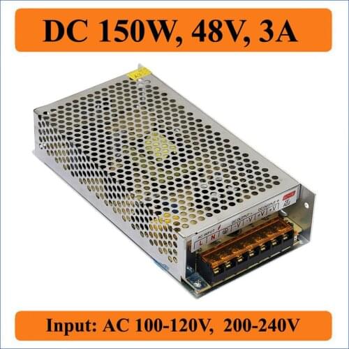 150W 48V 3A Switching Power Supply AC110V/220V input transformer to DC 48V output power adapter for LED Strip lights Driver