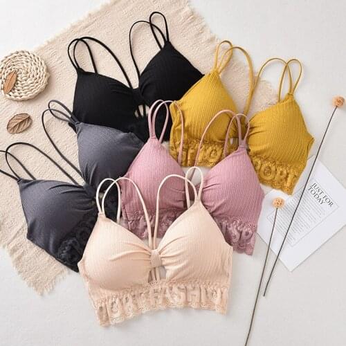 Sexy Lace Crop Top Women Tube Top Push Up Bralette Cropped Female Lingerie Sexy Underwear Tank Top