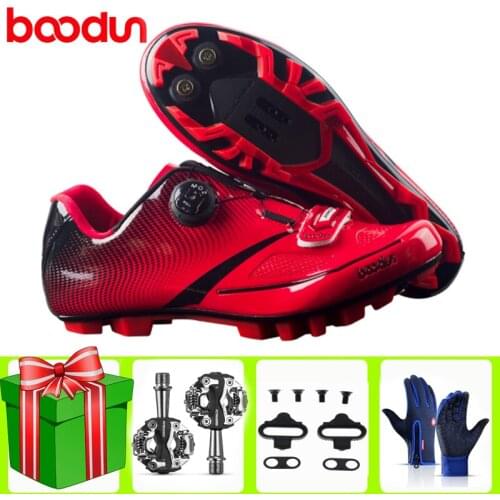 Boodun Sapatilha Ciclismo Mtb Cycling Shoes Men Pedal Set Mountain Bike Self-Looking Ultralight Athletic Bicycle Riding Sneakers