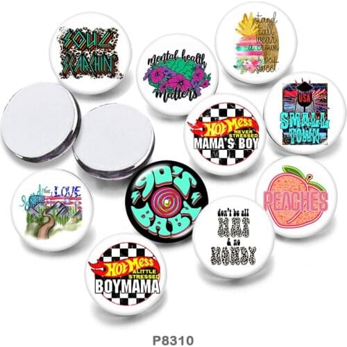 Pattern 12mm/18mm/20mm/25mm/30mm Round Glass Cabochon Flat Back Making Findings P8310