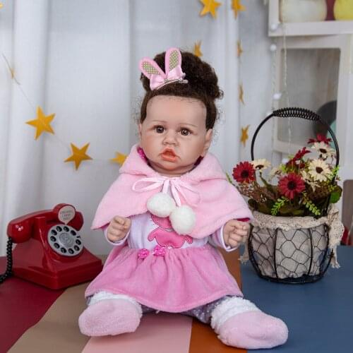 KEIUMI 49 CM Reborn Baby Dolls Boneca Bebe Doll Full Silicone BodyBath Toys Realistic Newborn Babies For Girls Birthday Gift