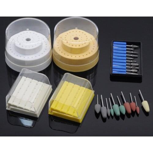 Lab Supplies Dental Nitrate Tungsten Steel Material Burs With Bur Holder Block