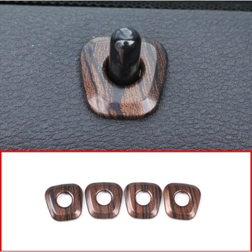4pcs For BMW X1 F48 2016-2018 ABS Pine Wood Grain Door Lock Cover Trim Stickers Car Accessories For BMW X2 F47 2018