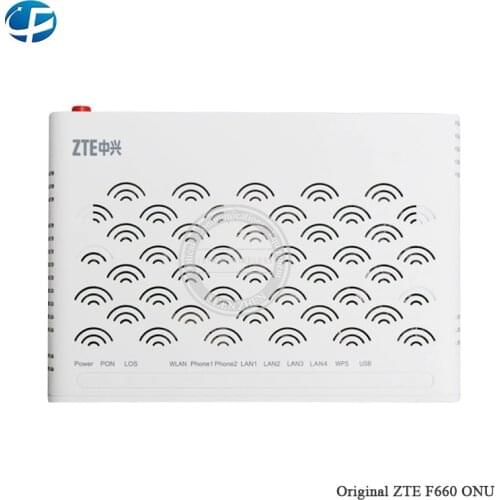 Brand New ZTE F660 V8 5DBI GPON ONU With 1GE+3FE Port +1voice+WIFI ONT , English Interface