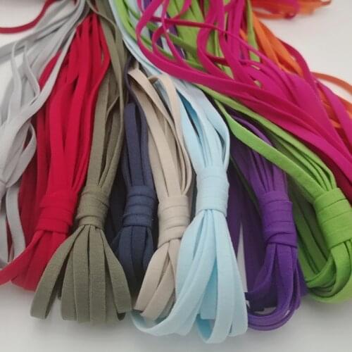 Wholesale 1/2/5kg/lot 5mm Polyester Hair band face Mask ear strap Flat Elastic Band Rubber Rope Underwear Bra Shoulder Sewing