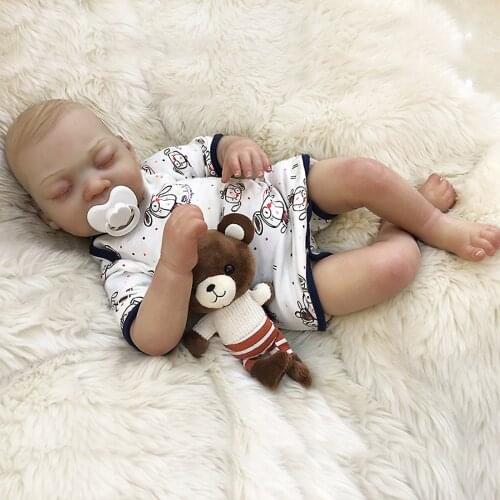 Lifelike Reborn Dolls 20" Bear Boy Newborn Baby Boneca Renascida Real Soft Touch Cuddly Gifts Preemie Toddler