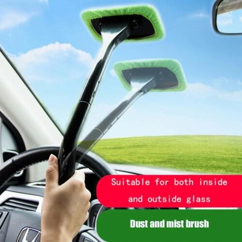 New Auto Window Cleaner Windshield Windscreen Microfiber Car Wash Brush Dust Long Handle Car Cleaning Tool Car Glass Towel HOT