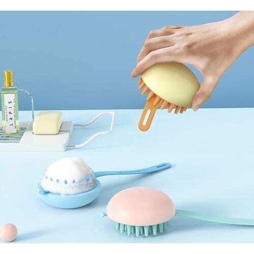 Silicone Head Body Massager Shampoo Scalp Massage Brush Hair Washing Comb Body Shower Brush Bath Spa Slimming Massage Brush