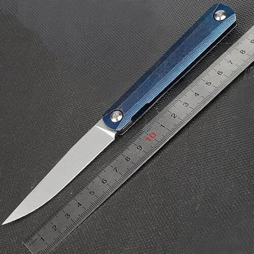 EDC Titanium Alloy Handle Folding Knife Paper Cutting Art Blade Cutting Knife Outdoor Camping Pocket Hunt Knife Tools