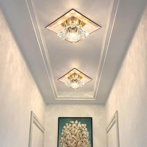 Modern minimalist LED crystal ceiling light 5W living room corridor aisle light entrance hallway light