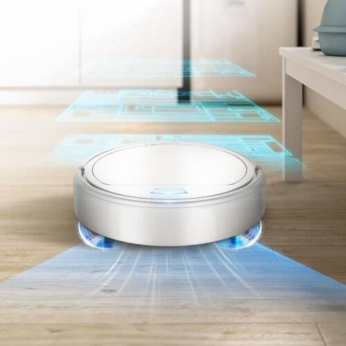 3 in 1 Rechargeable Automatic Mute Smart Sweeper Cleaner Suction Dust Remover Long Standby Time Easy to Operate Rechargeable