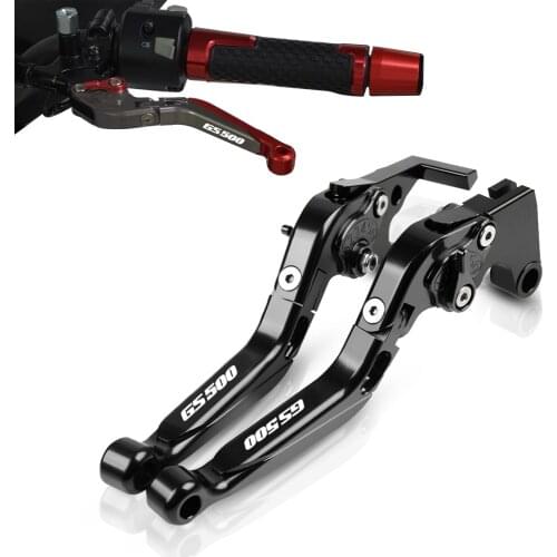 Motorcycle Folding Extendable Brake Clutch Lever Accessories For Suzuki GS500 GS 500 E/F GS500E GS500F LOGO