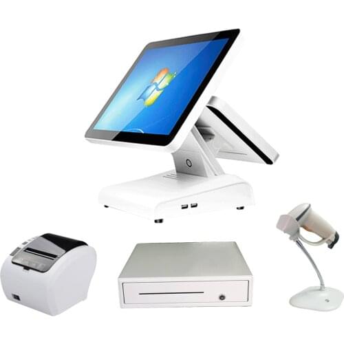 Free shipping dual screen pos system cash register point of sales pos machine for sale