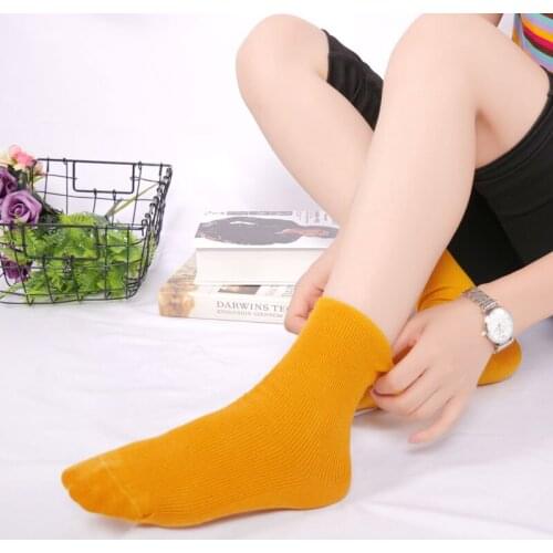 YZ-S-ZZ-0110 Plain color vintage mori ankle boot hosiery stocking with long stockings Fashion casual cotton socks For 2021