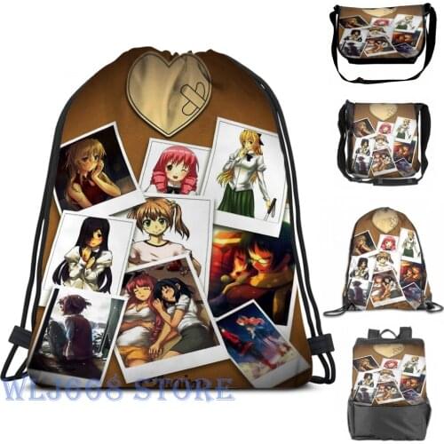 Funny graphic print shoulder Bags women Katawa Shoujo Single shoulder backpack travel for men Gym Bag