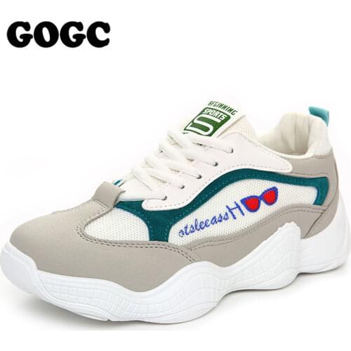 GOGC Hot Flats Woman Sneakers Womens Shoes Ladies Casual Breathable Female Vulcanized Shoes Lace Up Woman Comfort Walking Shoes