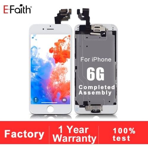Efaith 50 PCS AAA NEW Hot Sale LCD Display For iPhone 6 With Touch Screen Digitizer+Front Camera+HomeButton Assembly Replacement