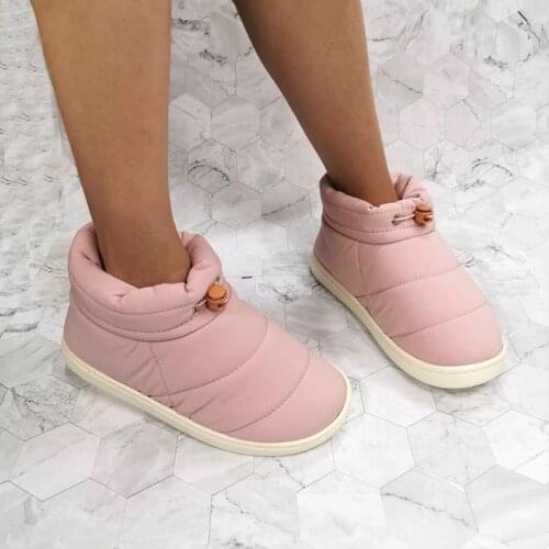 Winter Woman Shoes Cotton Fabric Women Boots Female Non-slip Down Hick Bottom Warm Snow Boots Comfort Soft Down Ankle Boot