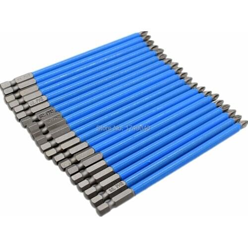 125mm Anti Slip Magnetic Screwdriver Bit Quick Release 1/4" Hex Shank Screw Driver Bit PH2 Phillips Screwdriver Bits 20pcs Set
