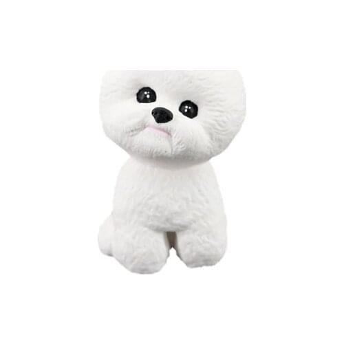 3D Super Cute Silicone Mold Lucky Dog Bichon Frise Dog DIY Clay Tools Soap Moulds Car Aroma Stone Resin Cla for Home Decoration