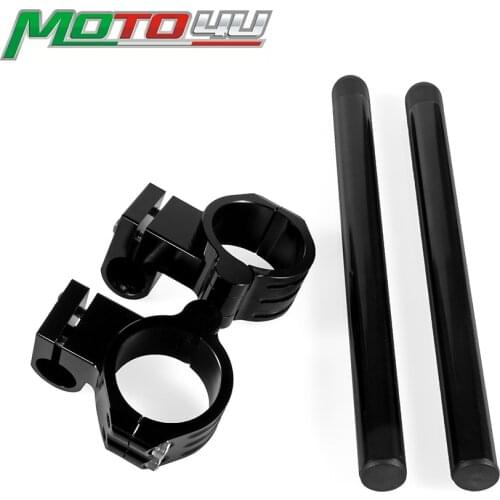 50MM Riser Clip on Bar Handlebar Higher Raised Clip-Ons Black Clip On Clamp Fork Handle Bar Motorcycle Accessories