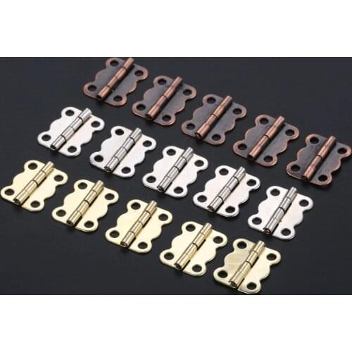 50Pcs Cabinet Door Luggage Hinge Butterfly Metal Cabinet Door Luggage Furniture Hinge 4 Holes Decor Antique Vintage 16*12mm