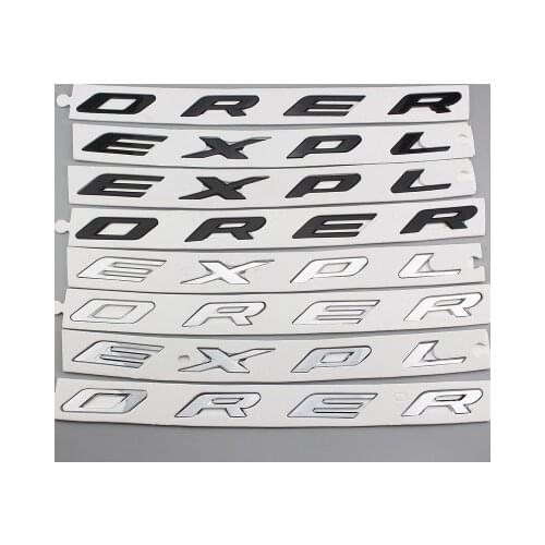 5X 3D EXPLORER Fixed Letters Hood Emblem Chrome Logo Badge Sticker For 2011 2012 2013 2014 2015 2016 Ford Explorer Sport
