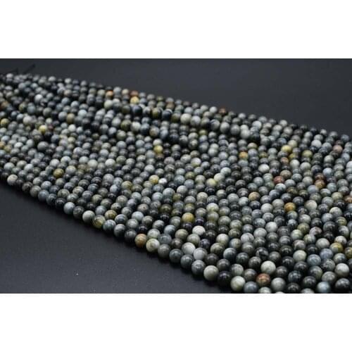 8-10mm AA Natural Smooth hawks eye round Stone Beads For DIY necklace bracelet jewelry making 15 "free delivery